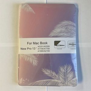 Sealed Pink & Lavender Palm Leaf Pattern Hard Shell for Mac Book Pro 13”